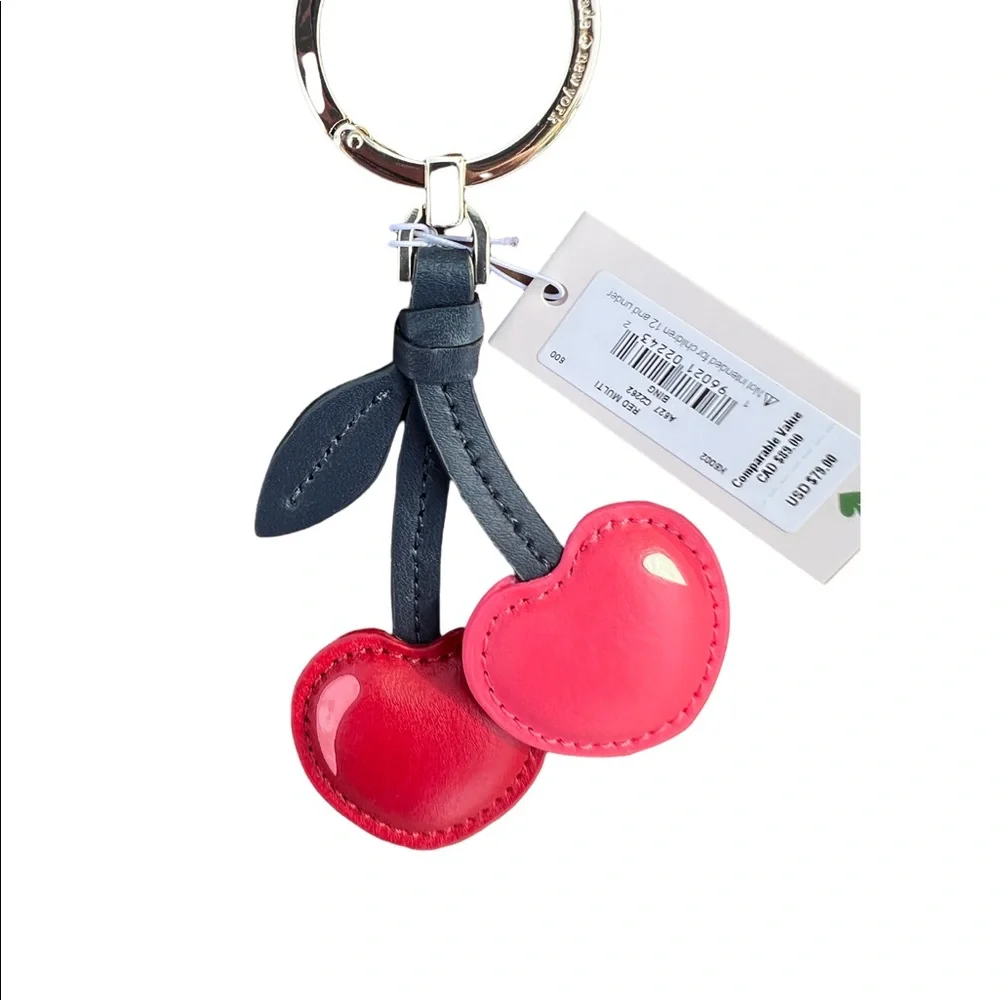 NWT ♠️ Kate Spade ♠️ Cherries Purse Charm/Key Holder - Picture 3 of 8